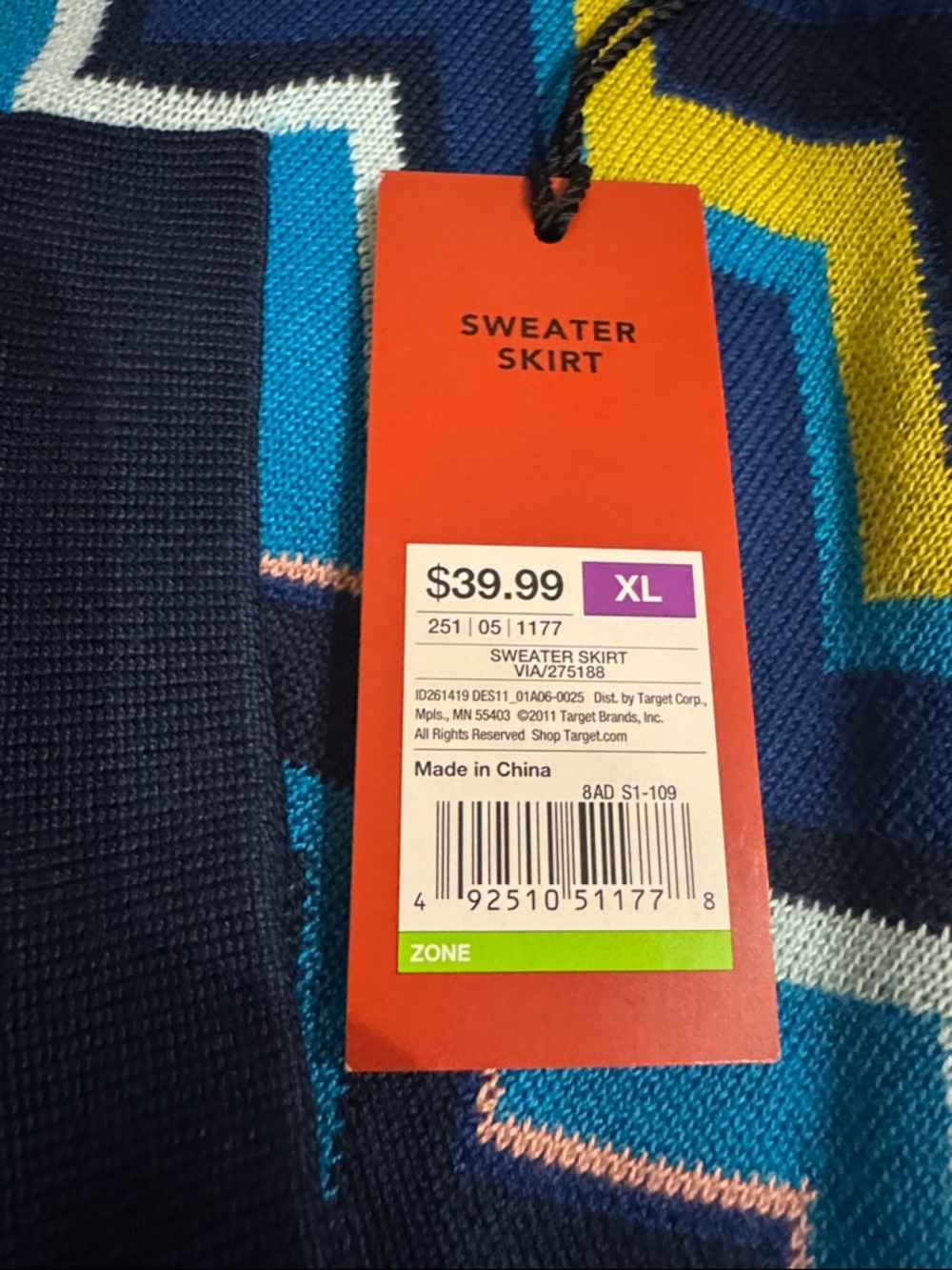 Missoni for Target Sweater Skirt Blue Size XL - Picture 9 of 10